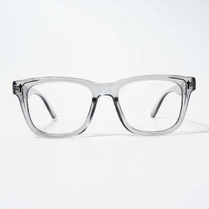EyeJack Bell Bottom Shine Grey Square Eyeglasses for Men & Women (62206CL408-C5)
