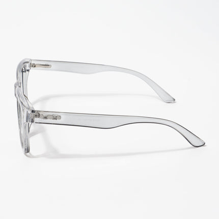 EyeJack Bell Bottom Shine Grey Square Eyeglasses for Men & Women (62206CL408-C5)