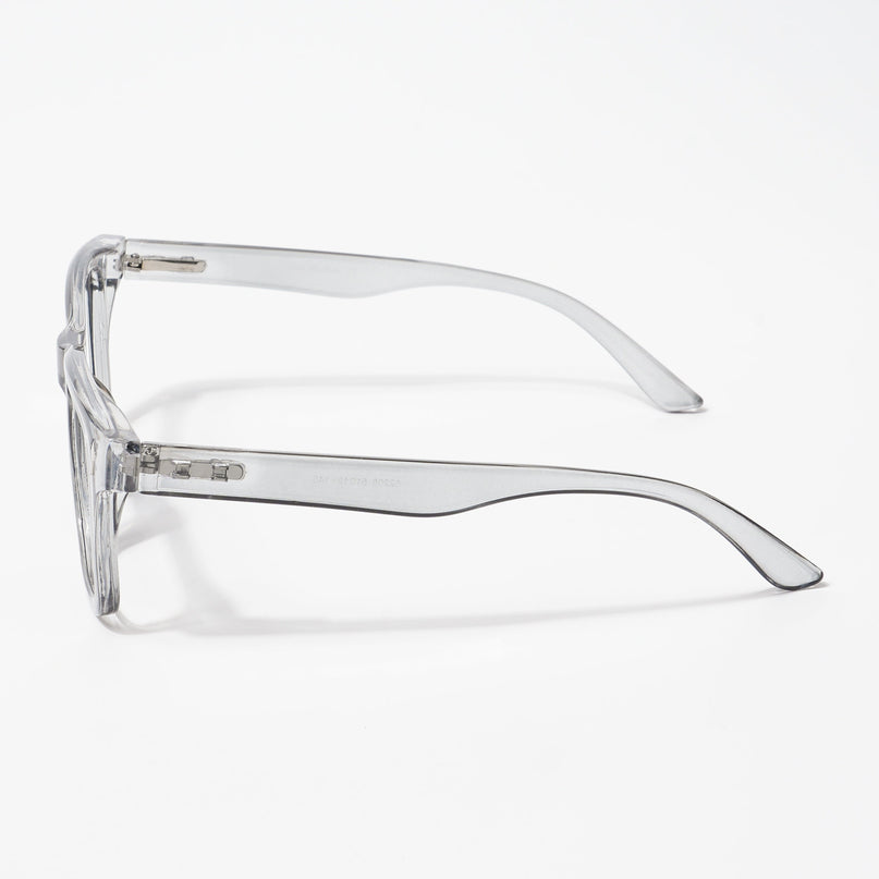 EyeJack Bell Bottom Shine Grey Square Eyeglasses for Men & Women (62206CL408-C5)