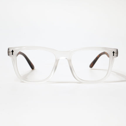EyeJack Bell Bottom Matt Transparent Square Eyeglasses for Men & Women (62206CL409-C6)