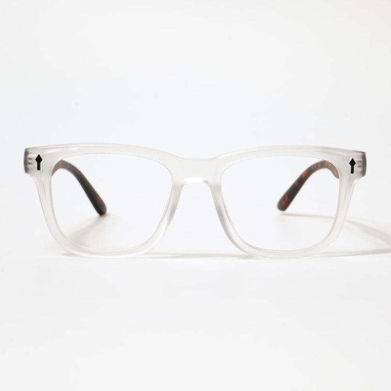 EyeJack Bell Bottom Matt Transparent Square Eyeglasses for Men & Women (62206CL409-C6)