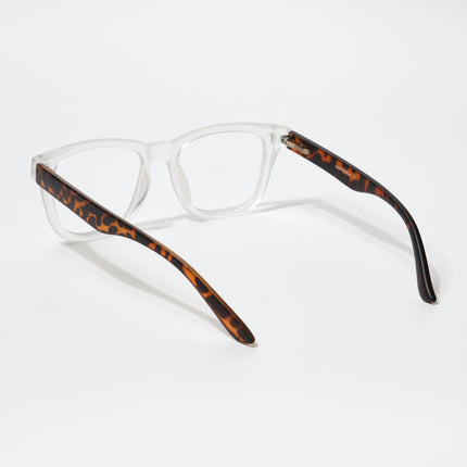 EyeJack Bell Bottom Matt Transparent Square Eyeglasses for Men & Women (62206CL409-C6)