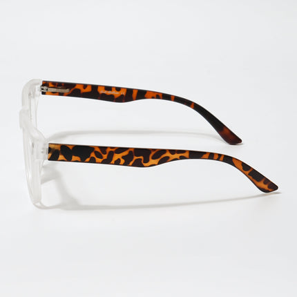EyeJack Bell Bottom Matt Transparent Square Eyeglasses for Men & Women (62206CL409-C6)