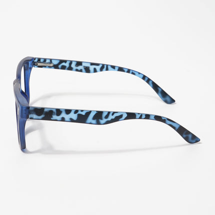 EyeJack Bell Bottom Matt Blue Square Eyeglasses for Men & Women (62206CL410-C7)