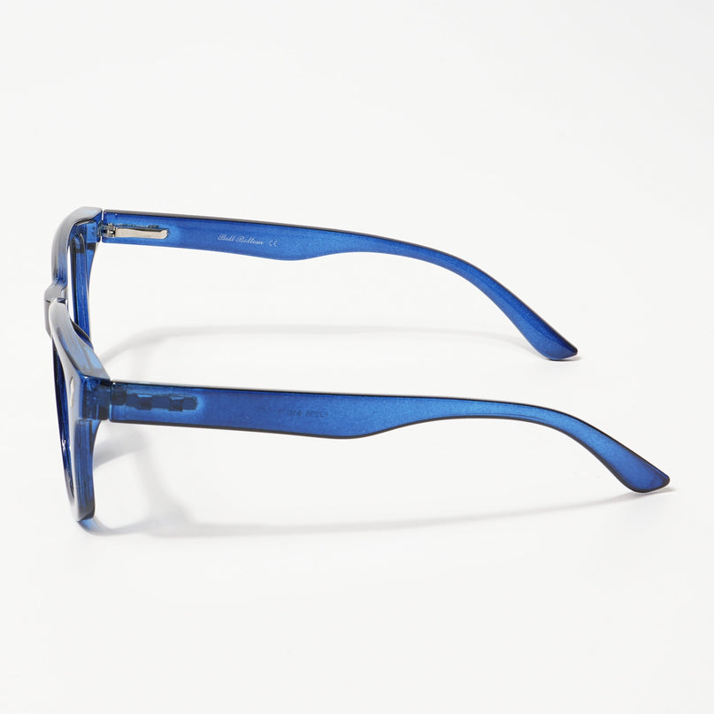 EyeJack Bell Bottom Shine Blue Square Eyeglasses for Men & Women (62206CL411-C8)