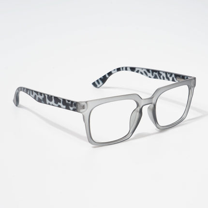 EyeJack Bell Bottom Matt Grey Rectangle Eyeglasses for Men & Women (62207CL416-C4)