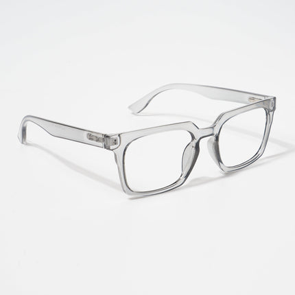 EyeJack Bell Bottom Shine Grey Rectangle Eyeglasses for Men & Women (62207CL417-C5)