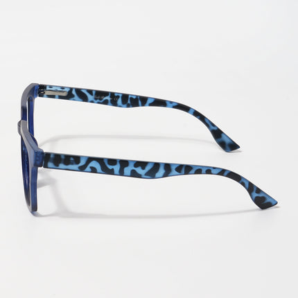 EyeJack Bell Bottom Matt Blue Rectangle Eyeglasses for Men & Women (62207CL419-C7)