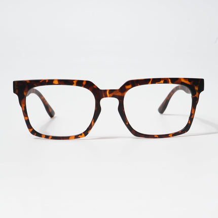 EyeJack Bell Bottom Demi Brown Rectangle Eyeglasses for Men & Women (62207CL421-C9)