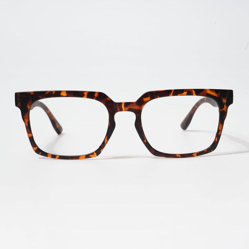 EyeJack Bell Bottom Demi Brown Rectangle Eyeglasses for Men & Women (62207CL421-C9)