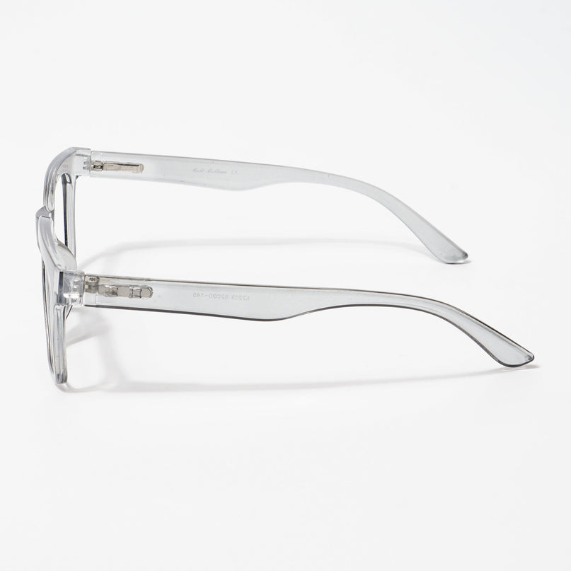 EyeJack Bell Bottom Shine Grey Rectangle Eyeglasses for Men & Women (62209CL435-C5)