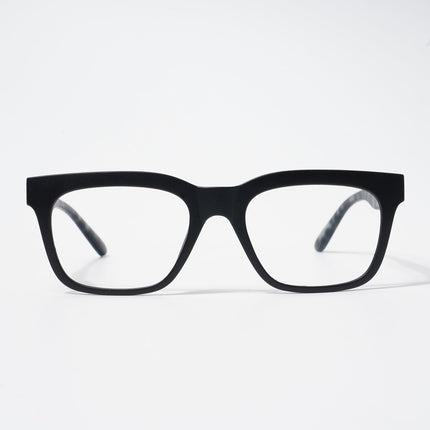 EyeJack Bell Bottom Matt Black Rectangle Eyeglasses for Men & Women (62209CL457-C10)