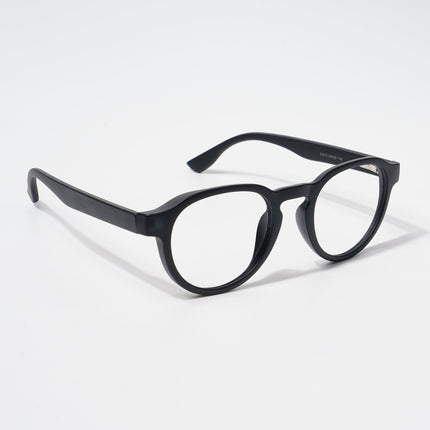 EyeJack Bell Bottom Matt Black Round Eyeglasses for Men & Women (62210CL440-C1)