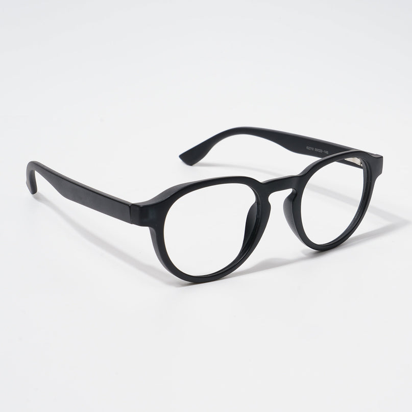 EyeJack Bell Bottom Matt Black Round Eyeglasses for Men & Women (62210CL440-C1)