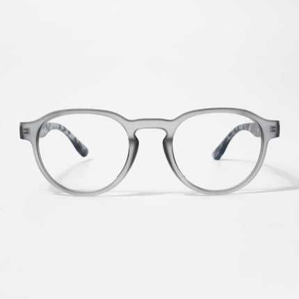 EyeJack Bell Bottom Matt Grey Round Eyeglasses for Men & Women (62210CL443-C4)