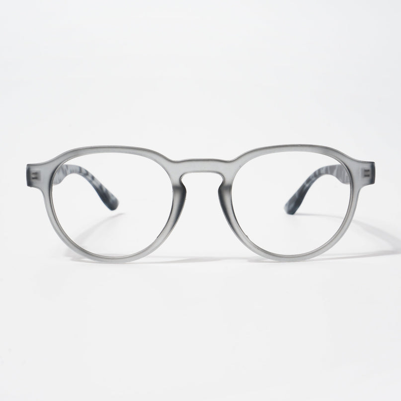EyeJack Bell Bottom Matt Grey Round Eyeglasses for Men & Women (62210CL443-C4)