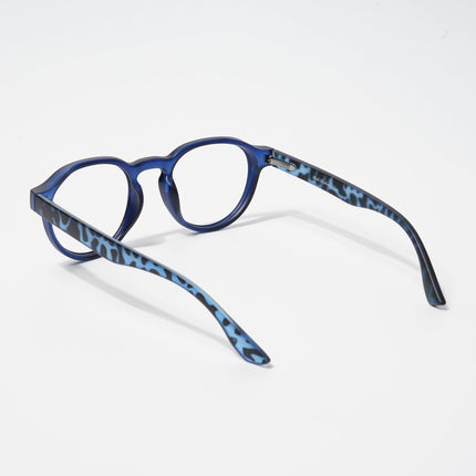 EyeJack Bell Bottom Matt Blue Round Eyeglasses for Men & Women (62210CL446-C7)