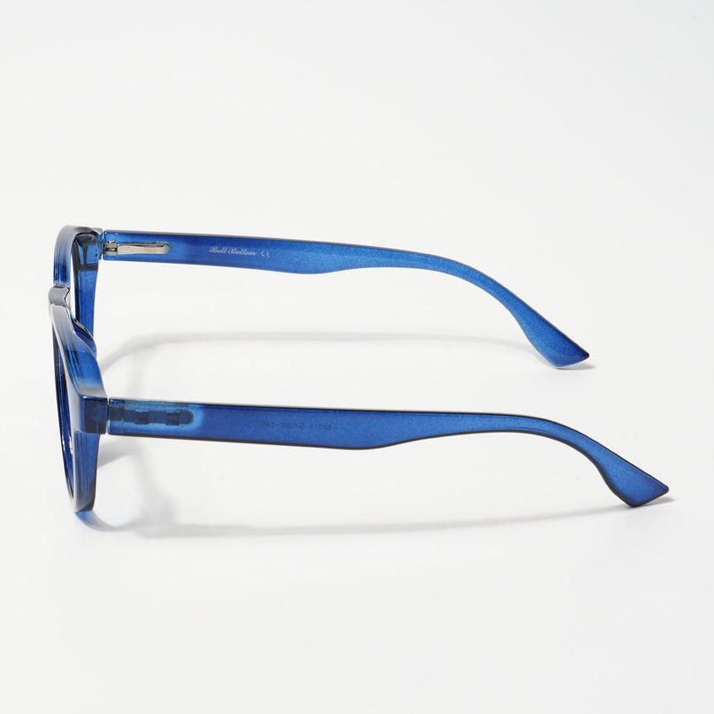 EyeJack Bell Bottom Shine Blue Round Eyeglasses for Men & Women (62210CL447-C8)
