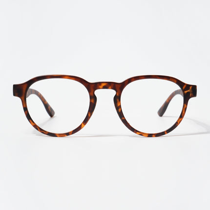 EyeJack Bell Bottom Demi Brown Round Eyeglasses for Men & Women (62210CL448-C9)