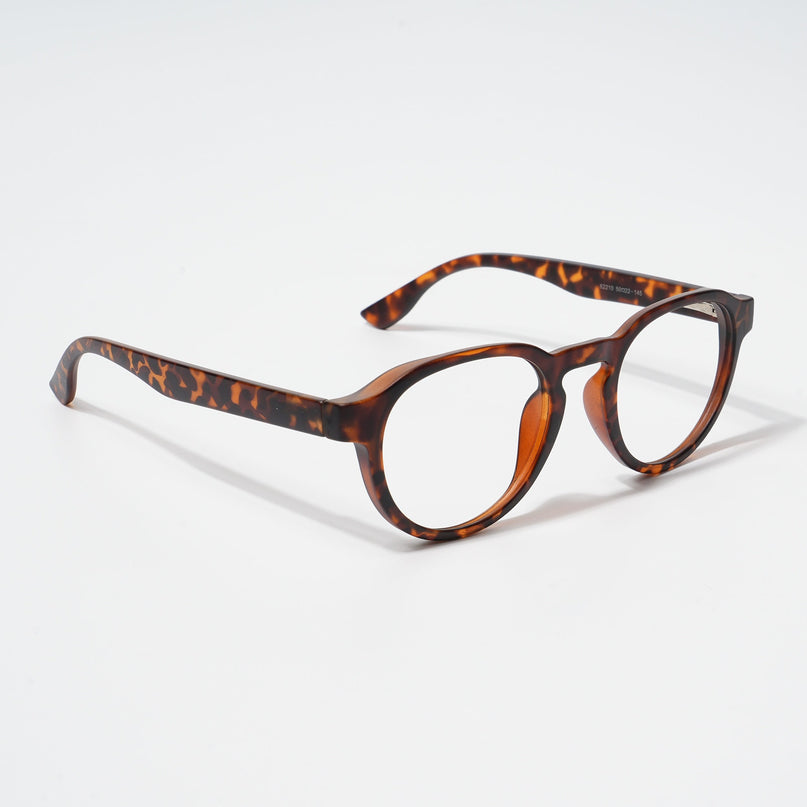 EyeJack Bell Bottom Demi Brown Round Eyeglasses for Men & Women (62210CL448-C9)