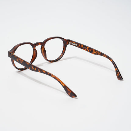 EyeJack Bell Bottom Demi Brown Round Eyeglasses for Men & Women (62210CL448-C9)