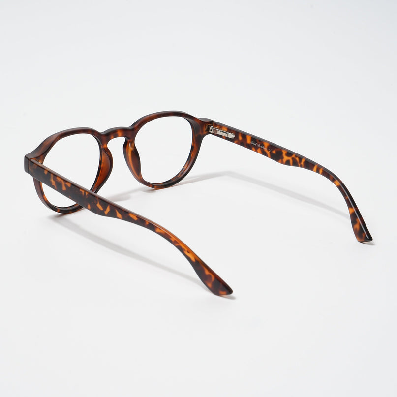 EyeJack Bell Bottom Demi Brown Round Eyeglasses for Men & Women (62210CL448-C9)