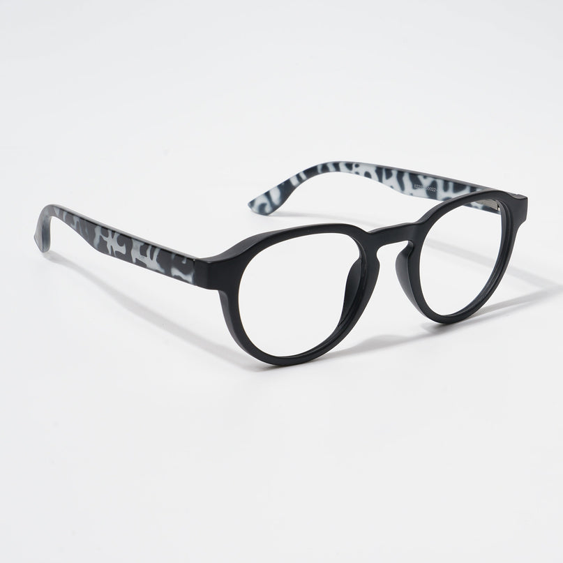 EyeJack Bell Bottom Matt Black Round Eyeglasses for Men & Women (62210CL458-C10)