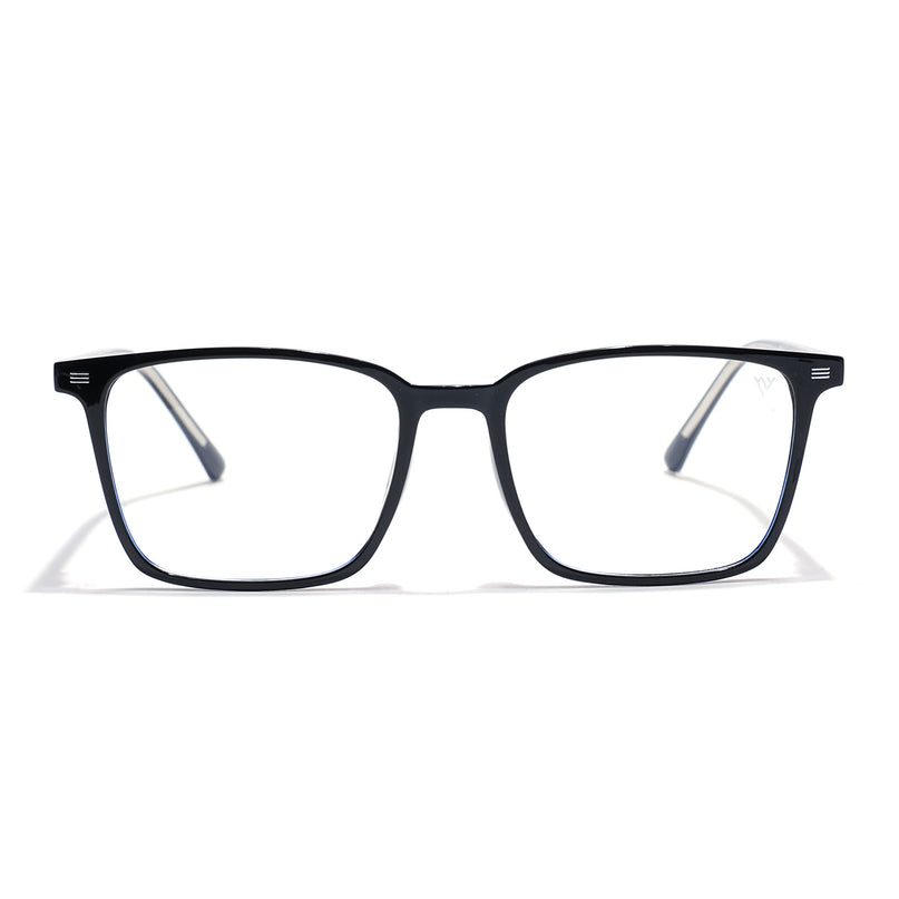 Voyage Black Rectangle Eyeglasses for Men & Women (6222FMG8621)
