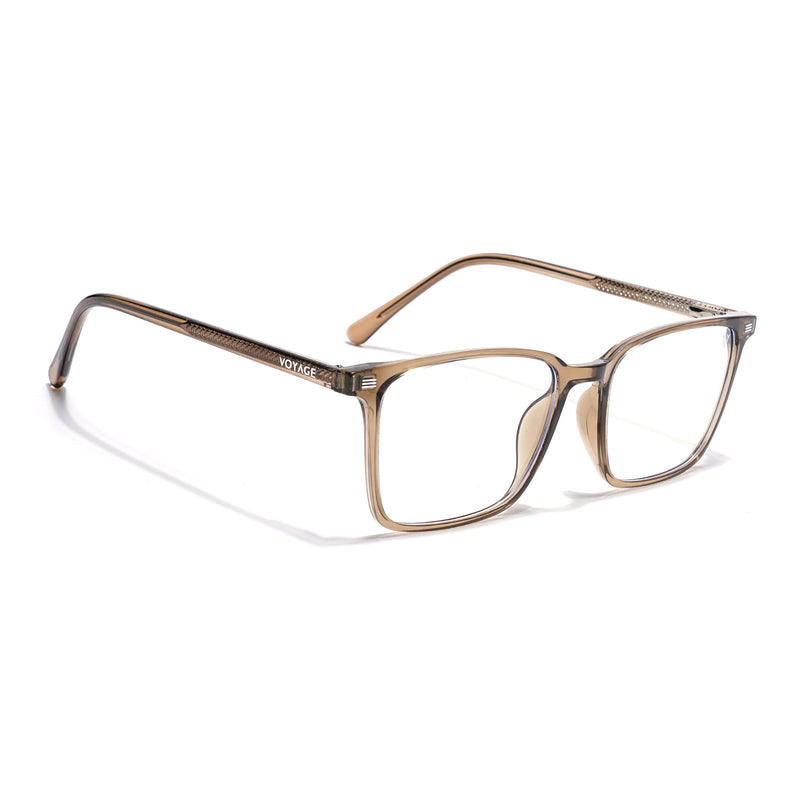 Voyage Brown Rectangle Eyeglasses for Men & Women (6222FMG8623)