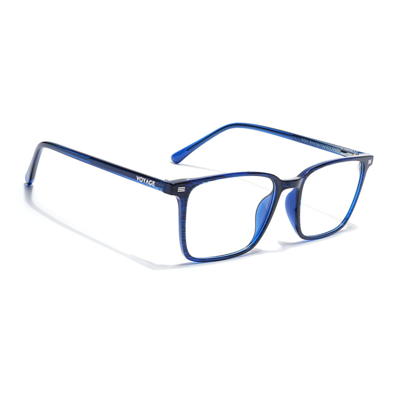 Voyage Blue Rectangle Eyeglasses for Men & Women (6222FMG8624)