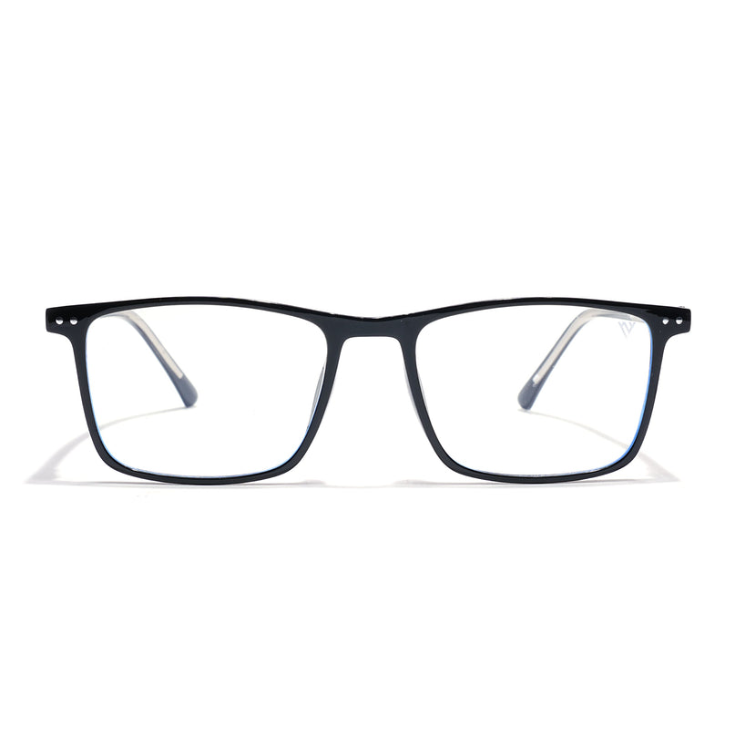 Voyage Black Rectangle Eyeglasses for Men & Women (6226FMG8629)