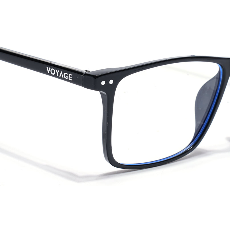 Voyage Black Rectangle Eyeglasses for Men & Women (6226FMG8629)
