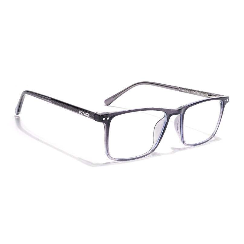 Voyage Grey Rectangle Eyeglasses for Men & Women (6226FMG8630)