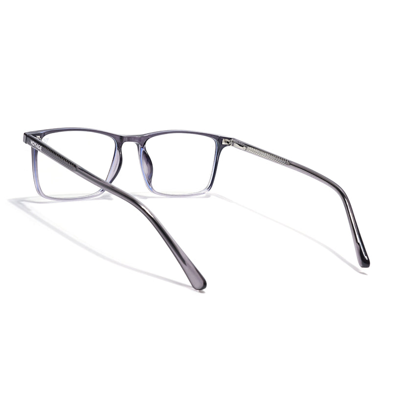 Voyage Grey Rectangle Eyeglasses for Men & Women (6226FMG8630)