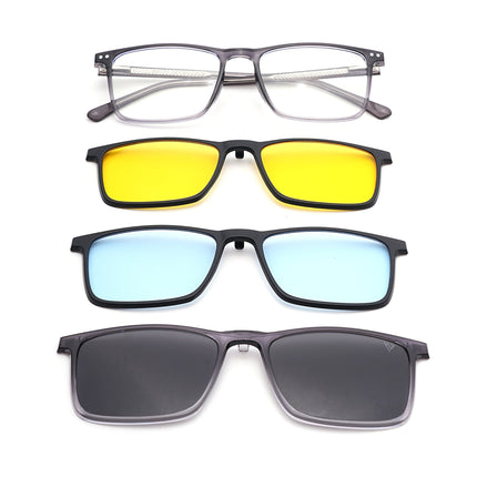 Voyage Grey Rectangle Eyeglasses for Men & Women (6226FMG8630)