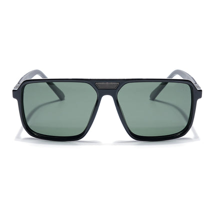 Eyejack Shine Black Square Polarized Sunglasses for Men & Women (6227PCL1117)