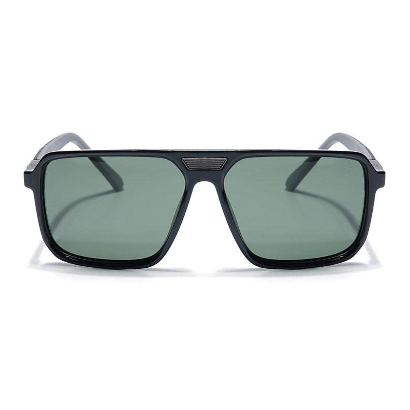 Eyejack Shine Black Square Polarized Sunglasses for Men & Women (6227PCL1117)