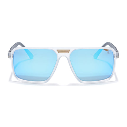 Eyejack Transparent Square Polarized Sunglasses for Men & Women (6227PCL1119)