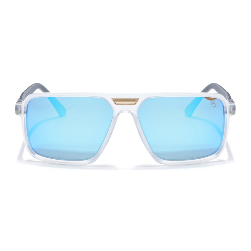 Eyejack Transparent Square Polarized Sunglasses for Men & Women (6227PCL1119)