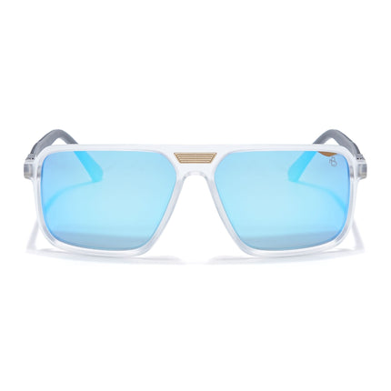 Eyejack Transparent Square Polarized Sunglasses for Men & Women (6227PCL1119)