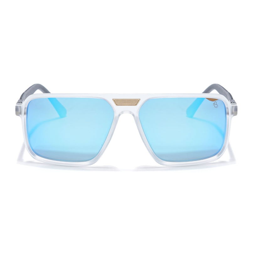 Eyejack Transparent Square Polarized Sunglasses for Men & Women (6227PCL1119)