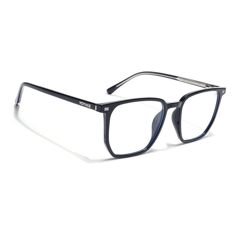 Voyage Black Wayfarer Eyeglasses for Men & Women (6228FMG8633)