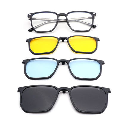 Voyage Black Wayfarer Eyeglasses for Men & Women (6228FMG8633)