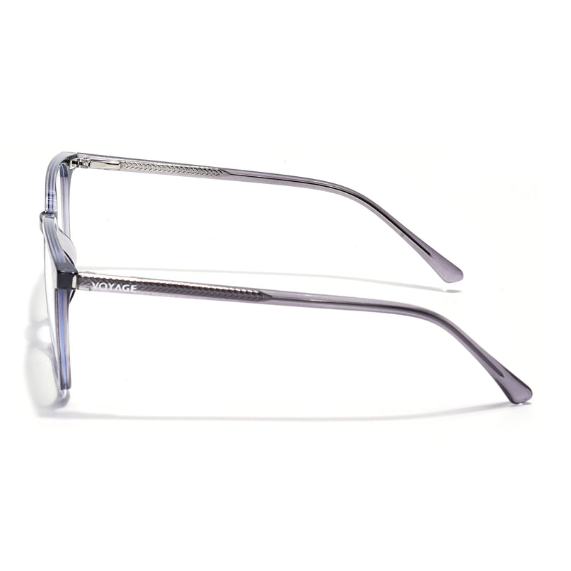 Voyage Silver Wayfarer Eyeglasses for Men & Women (6228FMG8634)