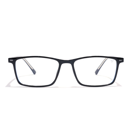 Voyage Black Rectangle Eyeglasses for Men & Women (6229FMG8631)