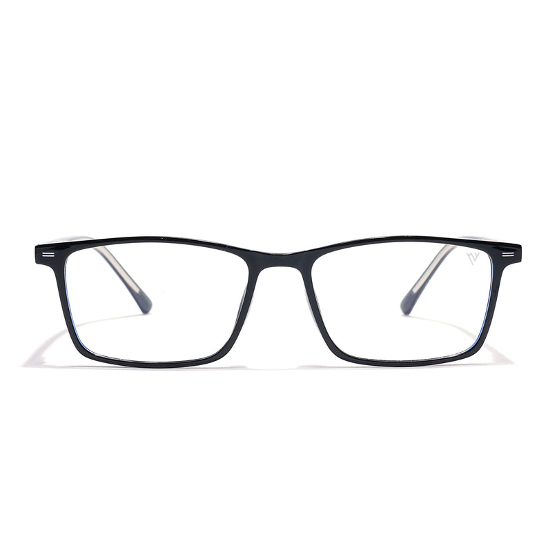 Voyage Black Rectangle Eyeglasses for Men & Women (6229FMG8631)