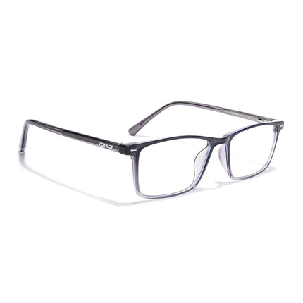 Voyage Grey Rectangle Eyeglasses for Men & Women (6229FMG8632)