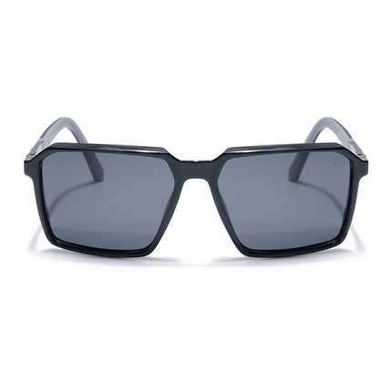 Eyejack Shine Black Square Polarized Sunglasses for Men & Women (6229PCL1120)
