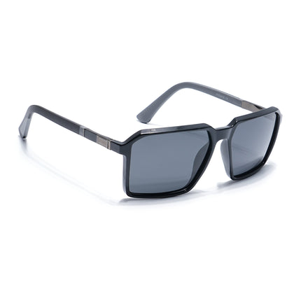 Eyejack Shine Black Square Polarized Sunglasses for Men & Women (6229PCL1120)