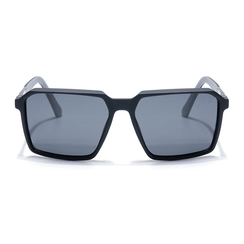 Eyejack Black Square Polarized Sunglasses for Men & Women (6229PCL1121)
